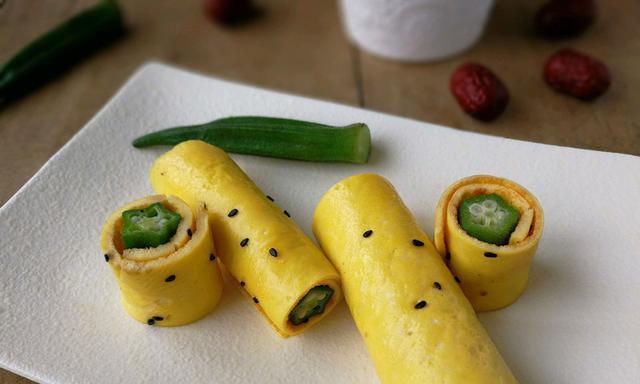 白萝卜榨菜秋葵鸡蛋饼的做法（健康美味营养早餐）
