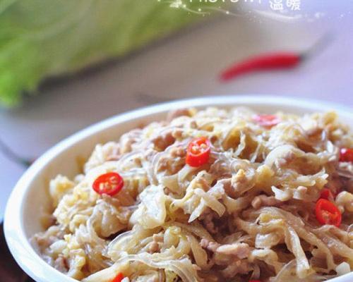 美味做法分享——肉末酸菜（家庭厨艺不可少的一道佳肴）