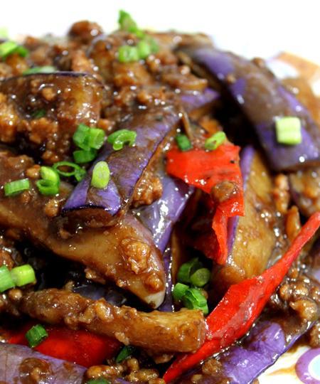 美味甜椒肉沫烧茄子（健康家常菜谱）  第1张