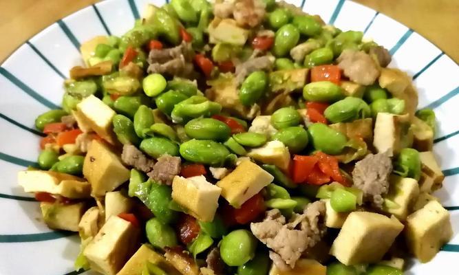 肉末毛豆炒香干，美味营养又健康（家常菜谱）  第3张