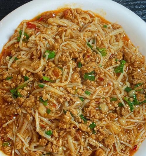 肉末金针菇，健康又美味（以金针菇为主料）