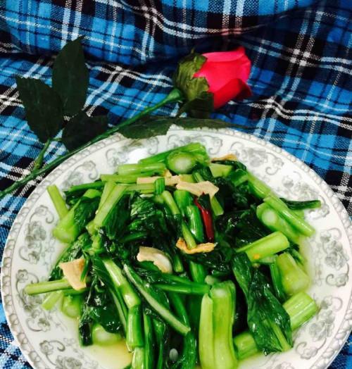 清炒白油菜薹（家常菜做法）  第3张