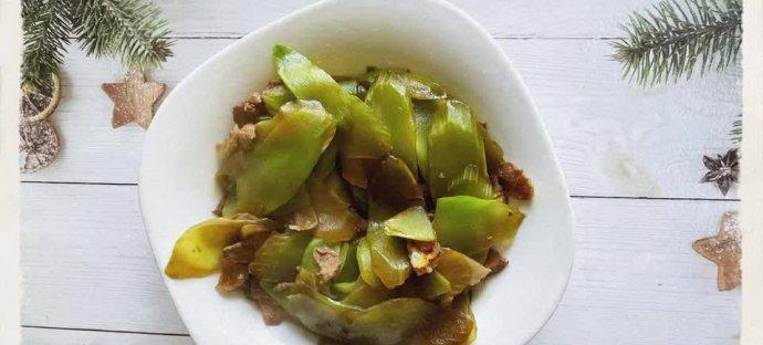 青笋鸡蛋炒肉片，清爽营养的佳肴（做法简单易学）