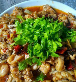 青笋爆牛蛙，美味佳肴（家庭厨艺）  第3张