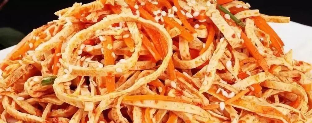 青蒜抄豆腐丝（清爽美味）