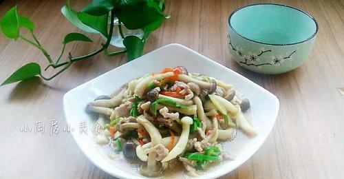 白玉菇辣炒肉丝的做法是什么？如何做出美味的白玉菇辣炒肉丝？  第3张