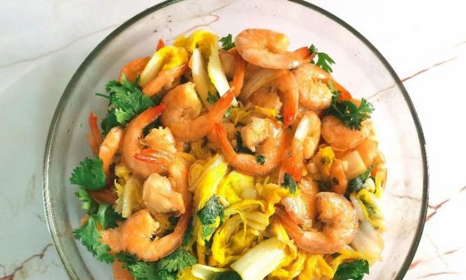 美食制作指南——白菜炒虾（用新鲜白菜和新鲜虾）