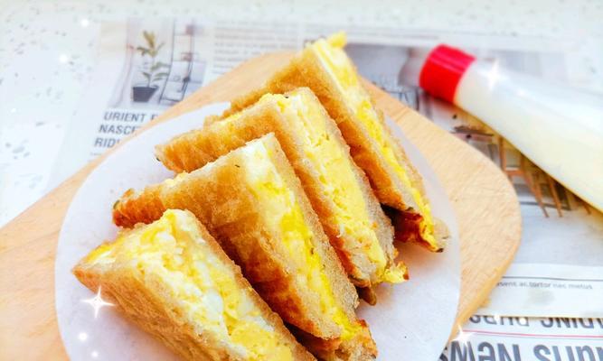 健康美味享受，菠菜起司蛋三明治的制作方法（营养丰富）